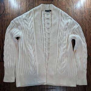 Banana Republic Ivory Chunky Cable Knit Cardigan